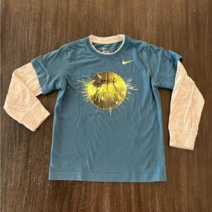 Nike Boys Long Sleeve Tee Basketball Theme Size 6